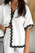'Cassia' Half Sleeve Top and Pants Set - Celes Fashion